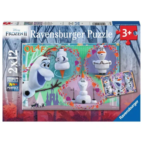 Ravensburger puzzel 2x12 stukjes 3+ Disney Frozen 2 Iedereen houdt van Olaf